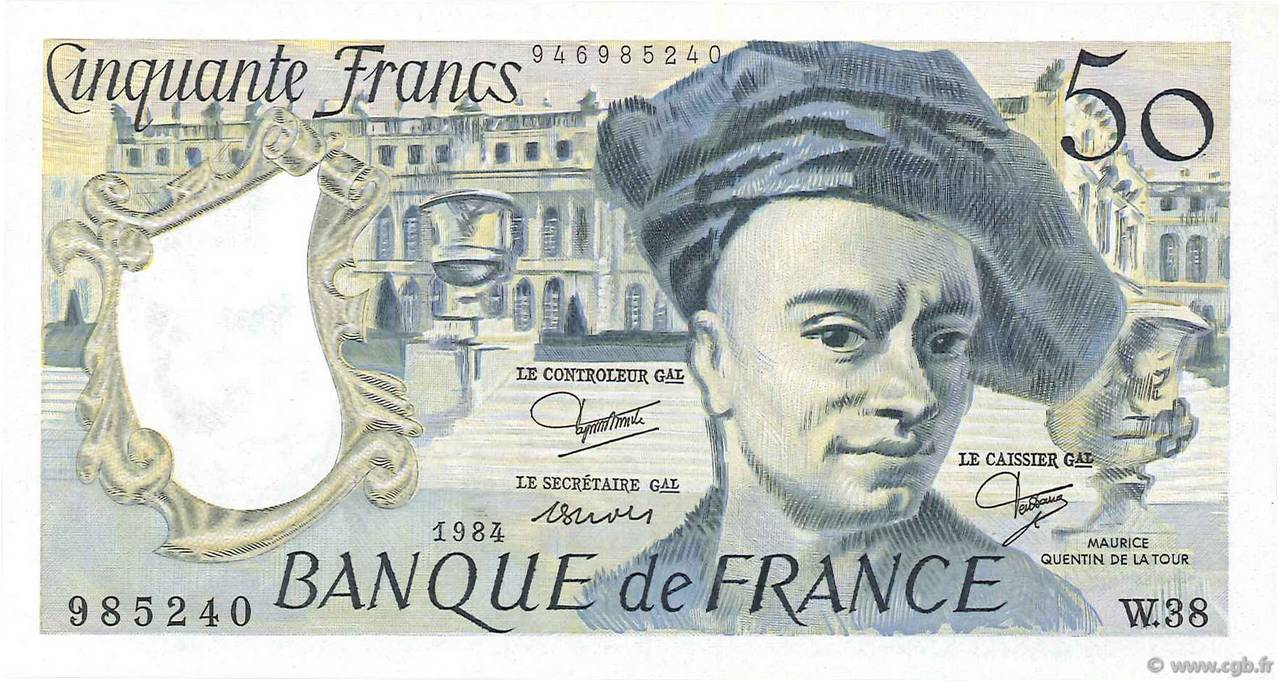 50 Francs QUENTIN DE LA TOUR FRANCE  1984 F.67.10 NEUF