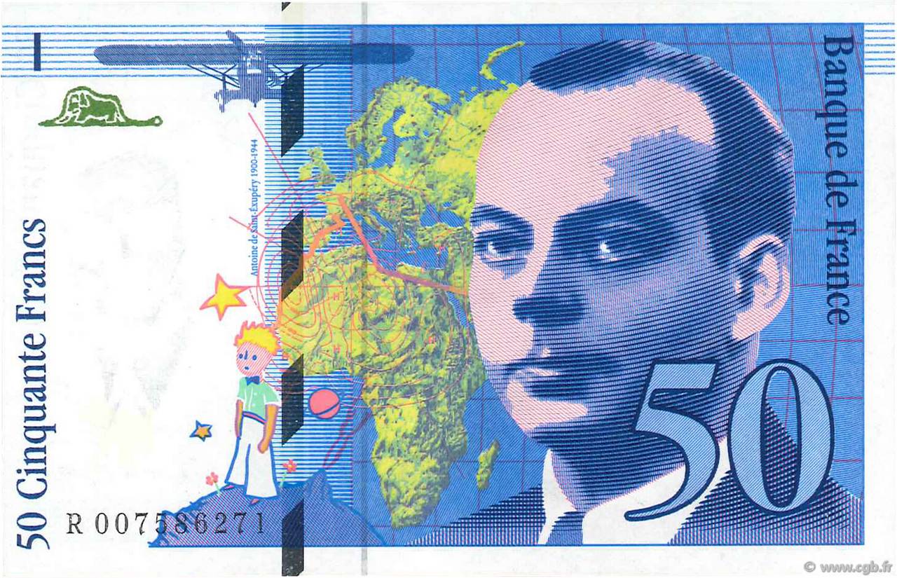 50 Francs SAINT-EXUPÉRY FRANCE  1993 F.72.02 AU