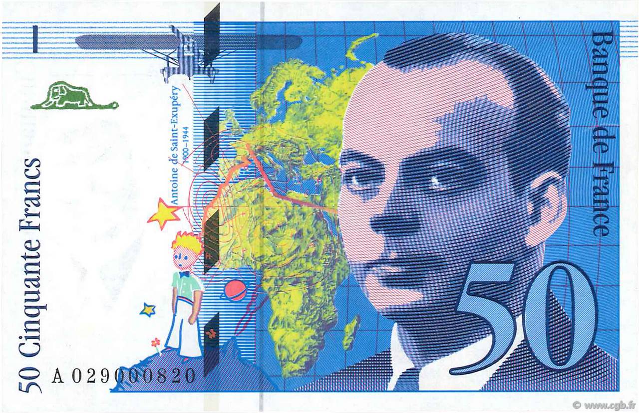 50 Francs SAINT-EXUPÉRY Modifié FRANKREICH  1996 F.73.02 ST