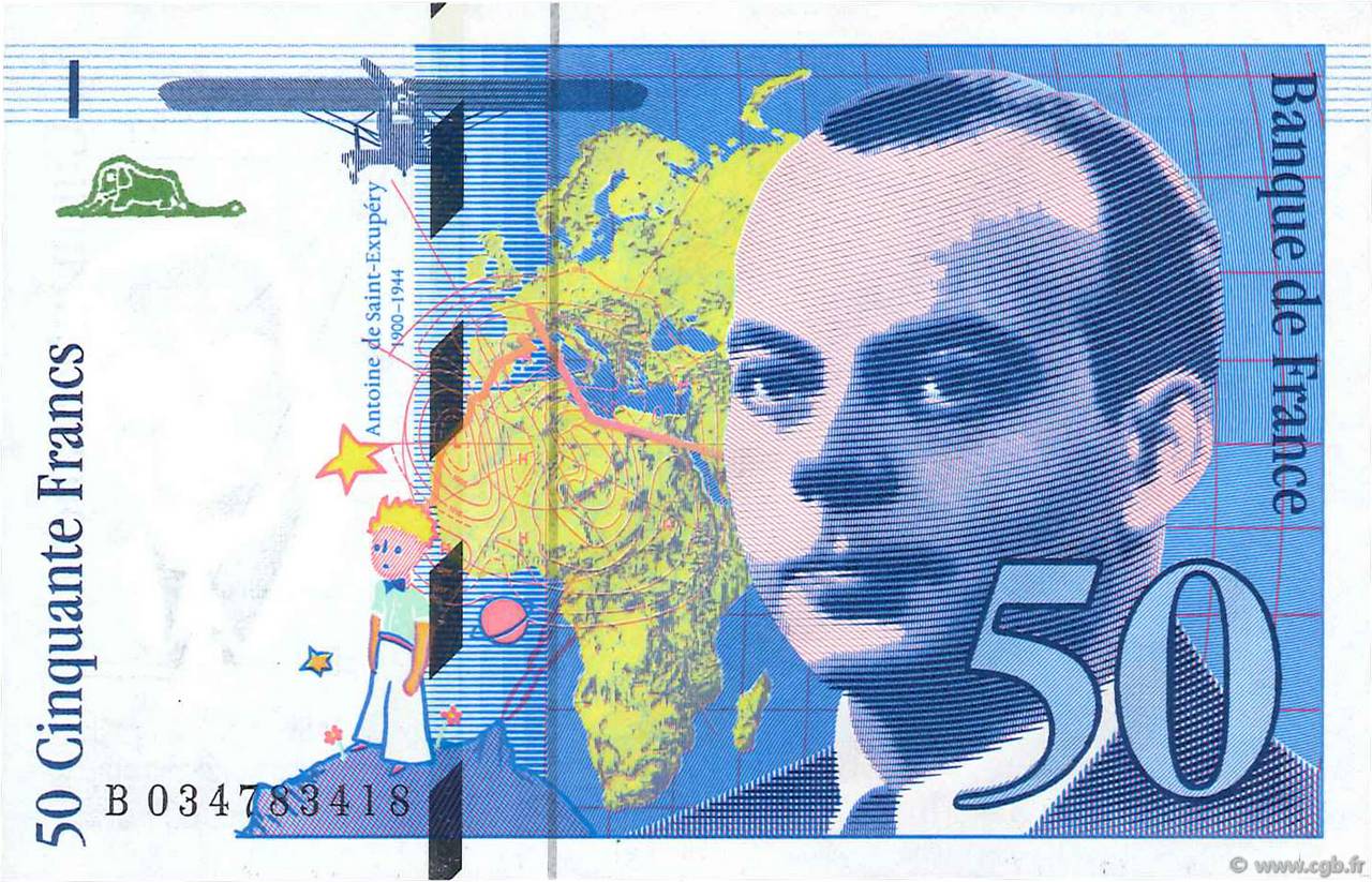 50 Francs SAINT-EXUPÉRY Modifié FRANKREICH  1997 F.73.04 ST