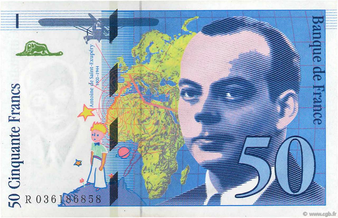 50 Francs SAINT-EXUPÉRY Modifié FRANKREICH  1997 F.73.04 fST