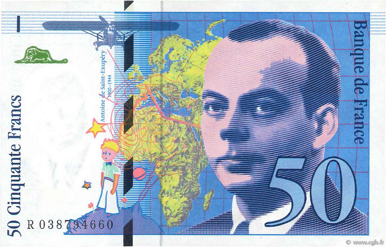 50 Francs SAINT-EXUPÉRY Modifié FRANKREICH  1997 F.73.04 ST