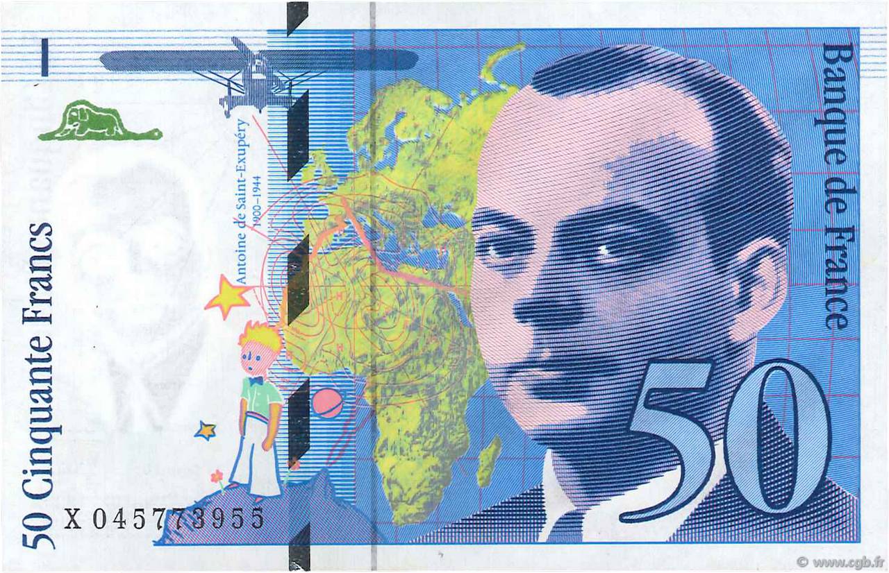 50 Francs SAINT-EXUPÉRY Modifié FRANKREICH  1997 F.73.04 VZ