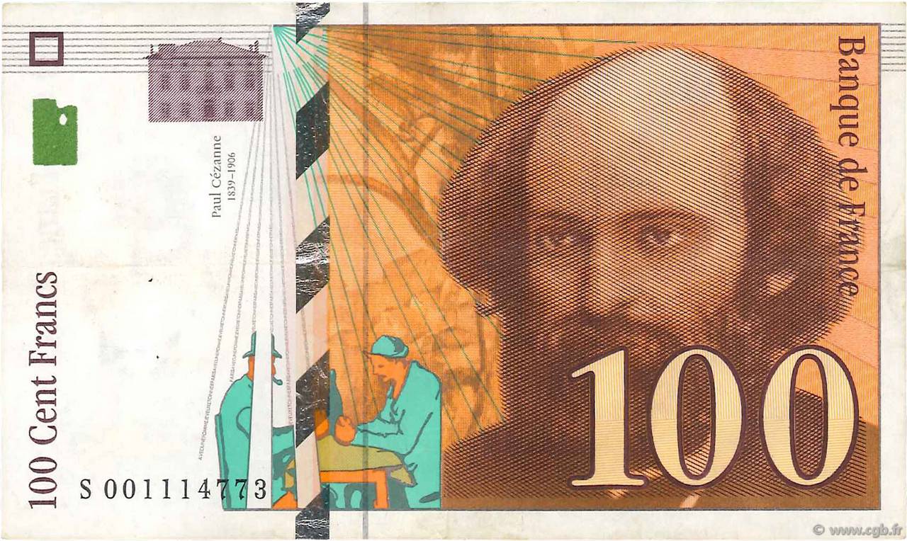 100 Francs CÉZANNE FRANCIA  1997 F.74.01 MBC