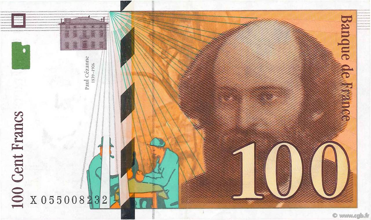 100 Francs CÉZANNE FRANCE  1998 F.74.02 XF+