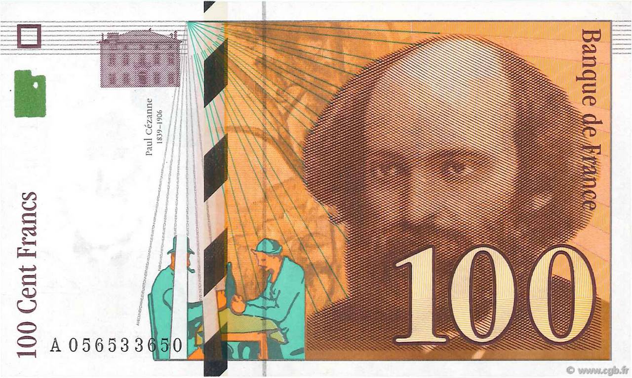 100 Francs CÉZANNE FRANCE  1998 F.74.02 NEUF