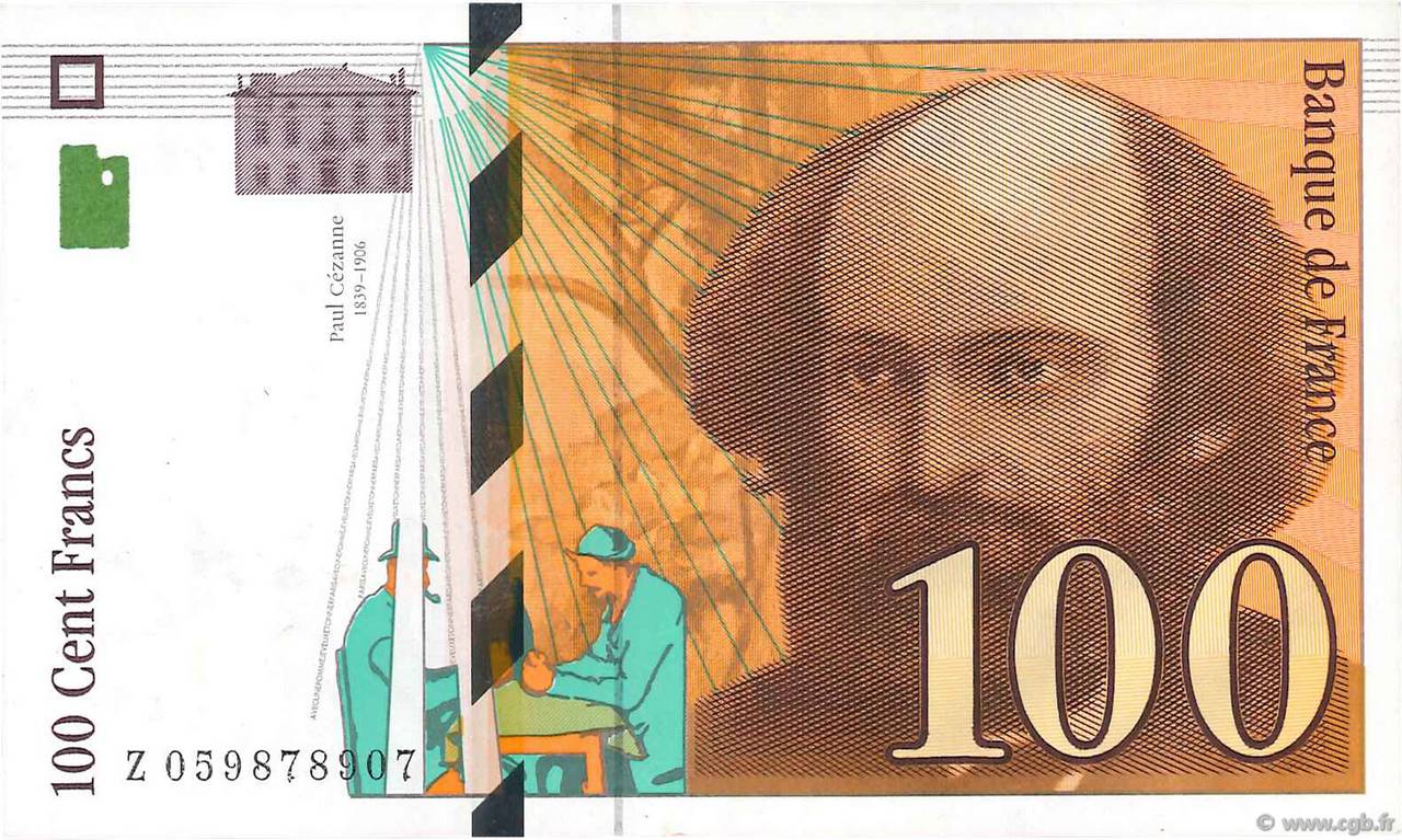 100 Francs CÉZANNE FRANCE  1998 F.74.02 XF
