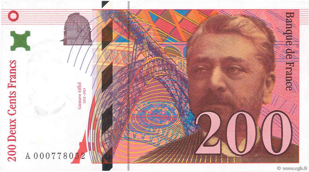 200 Francs EIFFEL FRANCIA  1995 F.75.01 SC+