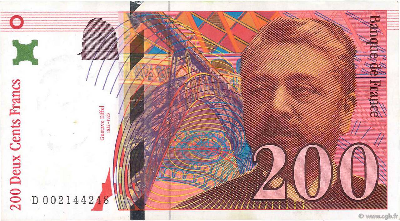 200 Francs EIFFEL FRANKREICH  1995 F.75.01 SS