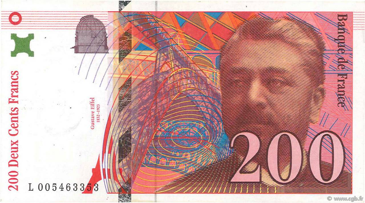 200 Francs EIFFEL FRANKREICH  1996 F.75.02 SS
