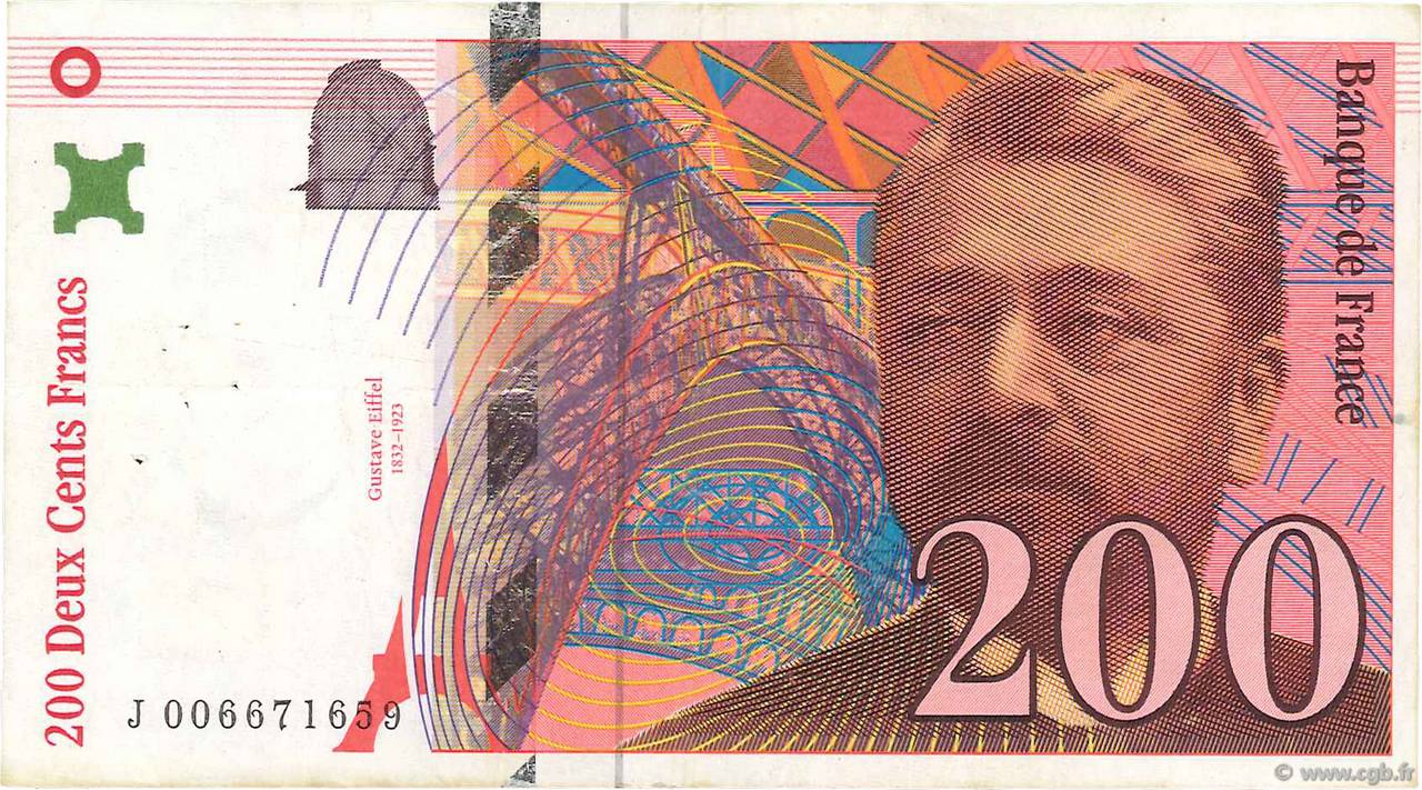 200 Francs EIFFEL FRANCIA  1996 F.75.02 q.BB