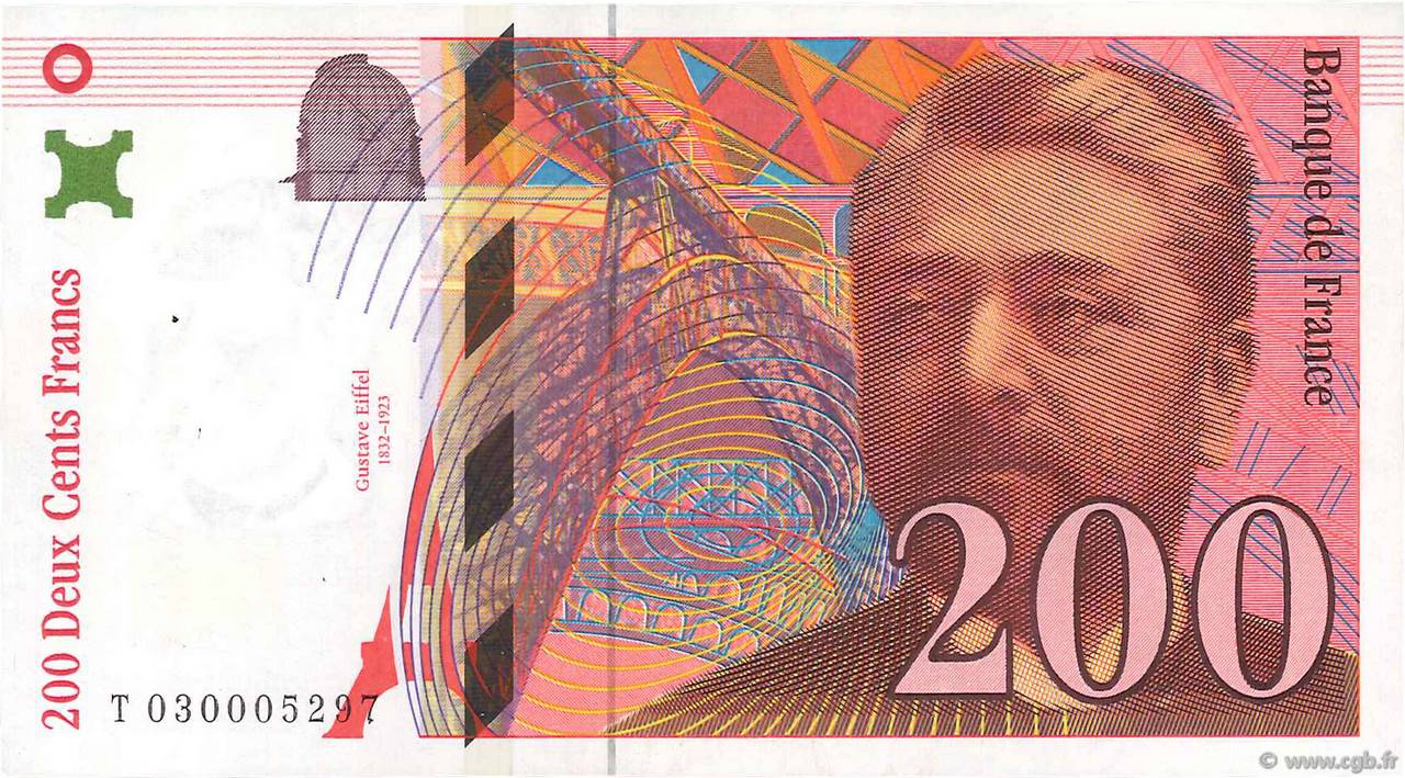 200 Francs EIFFEL FRANKREICH  1996 F.75.02 fST