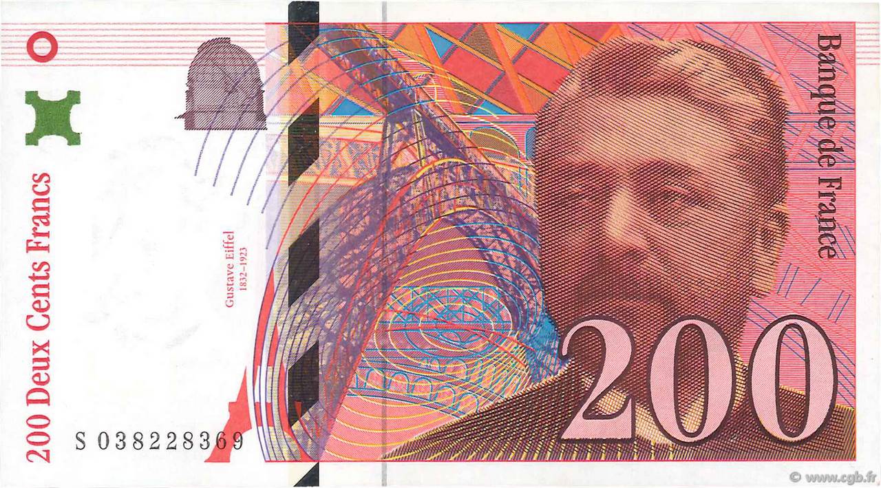 200 Francs EIFFEL FRANCIA  1996 F.75.03a SPL