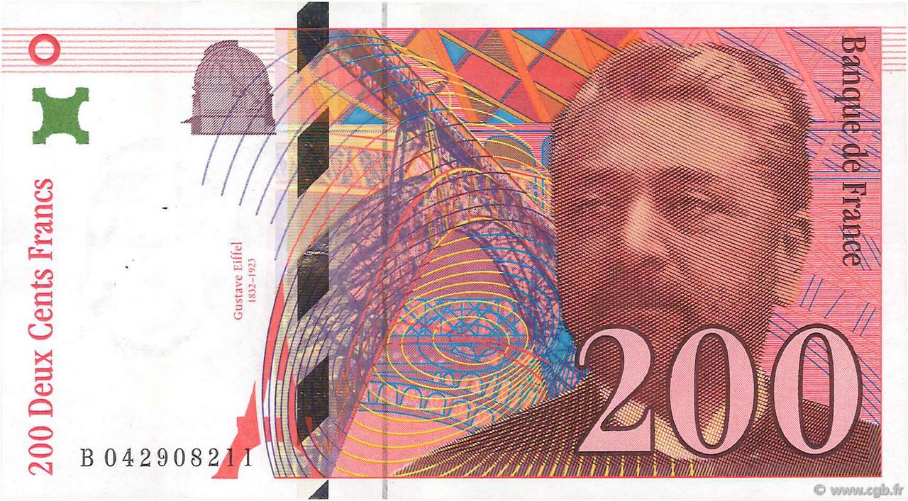200 Francs EIFFEL FRANCIA  1996 F.75.03a SPL