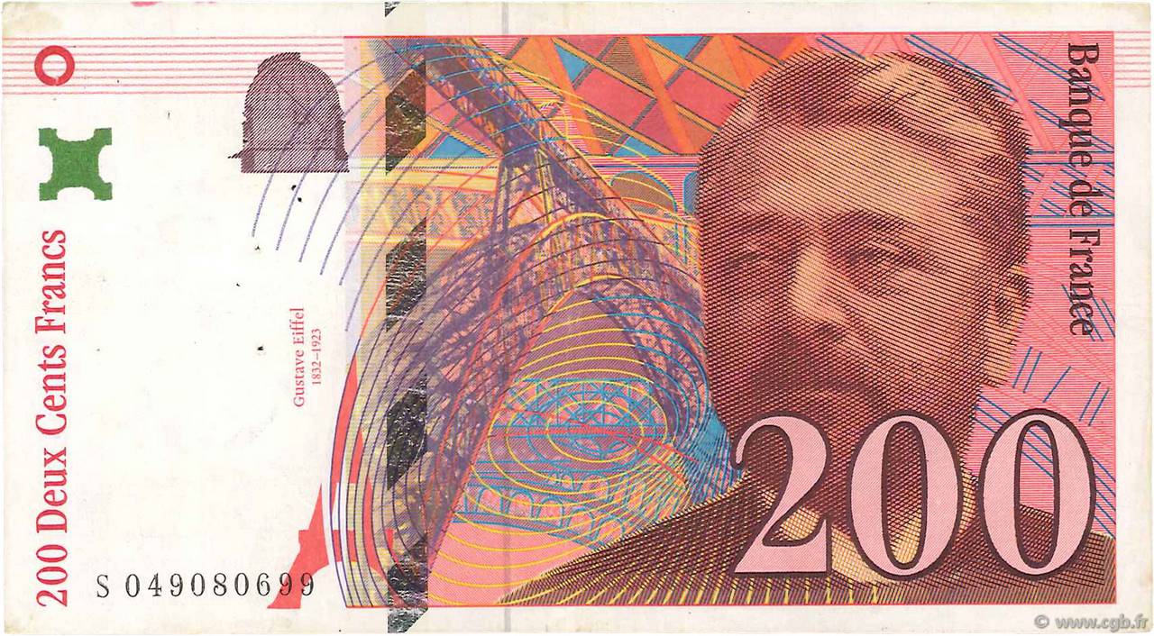 200 Francs EIFFEL FRANCIA  1996 F.75.03b BC