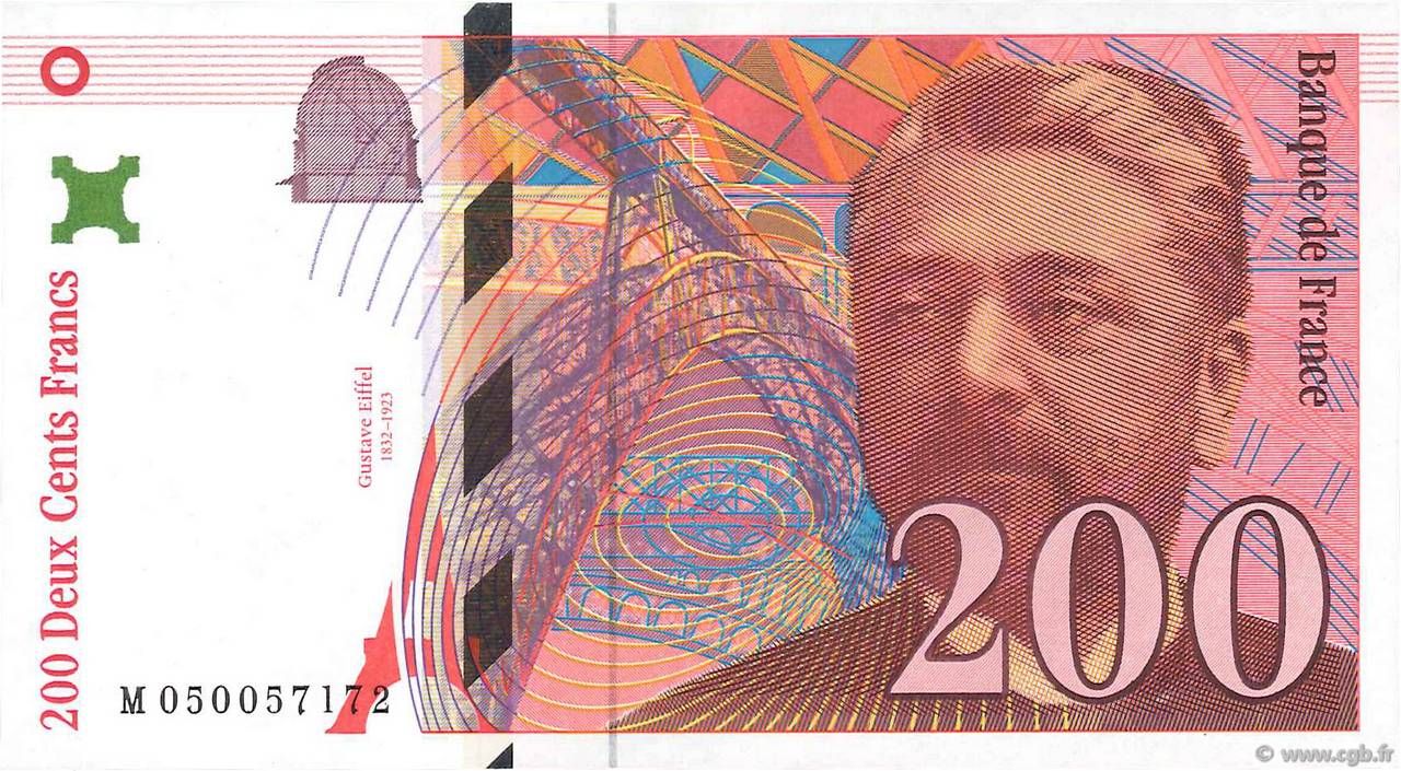 200 Francs EIFFEL FRANKREICH  1997 F.75.04b fST