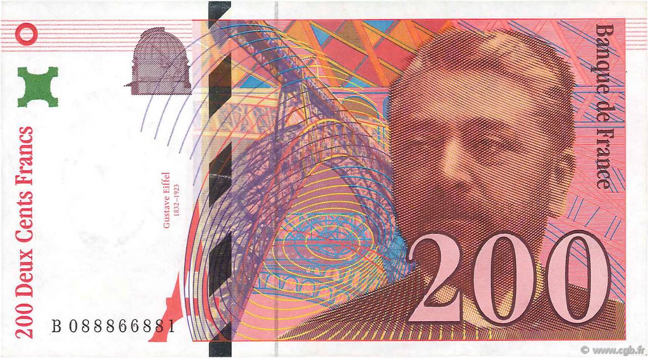 200 Francs EIFFEL FRANKREICH  1999 F.75.05 VZ