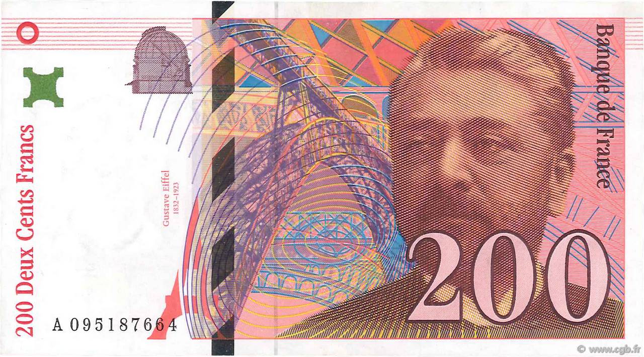 200 Francs EIFFEL FRANCIA  1999 F.75.05 q.AU