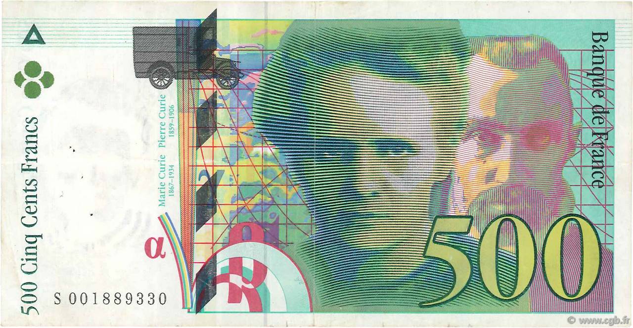 500 Francs PIERRE ET MARIE CURIE FRANKREICH  1994 F.76.01 fSS