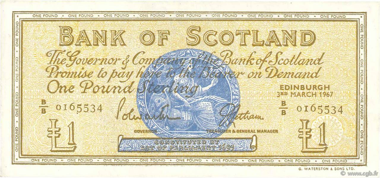 1 Pound SCOTLAND  1967 P.105b SC