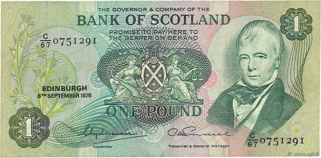 1 Pound SCOTLAND  1976 P.111c BC