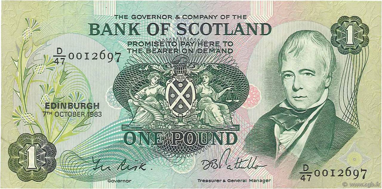1 Pound SCOTLAND  1983 P.111f fVZ