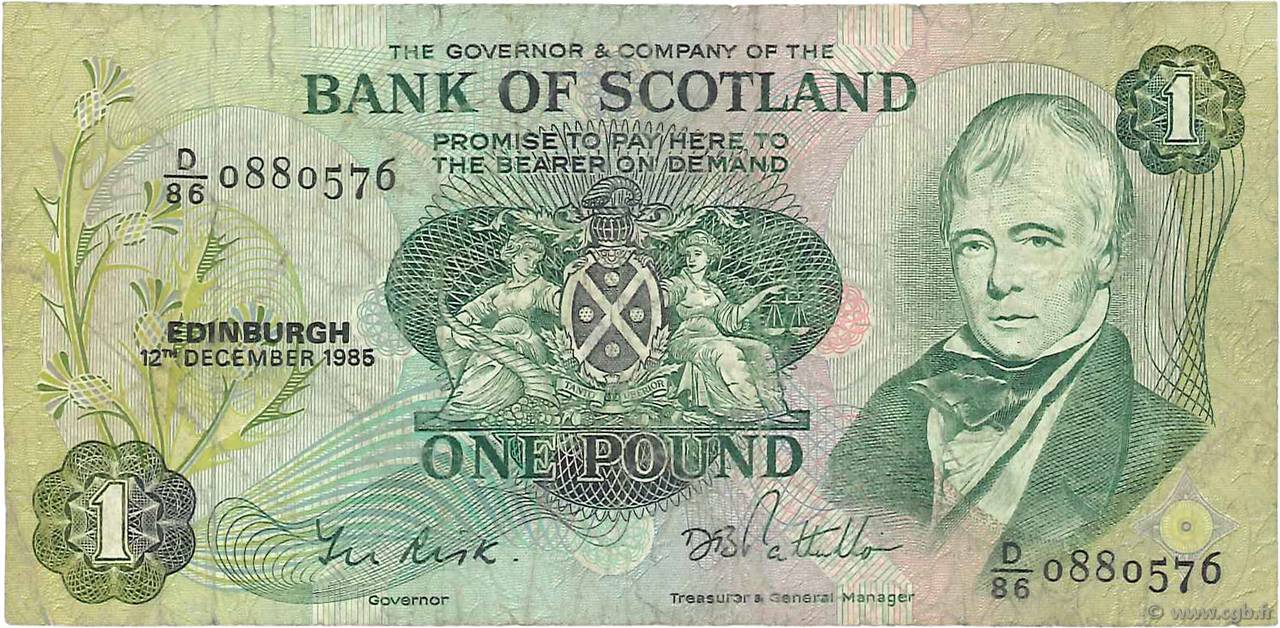 1 Pound SCOTLAND  1985 P.111f MB