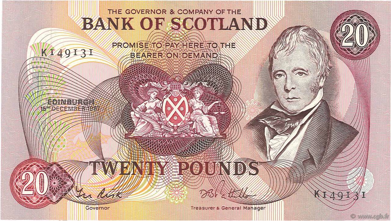 20 Pounds SCOTLAND  1987 P.114e AU