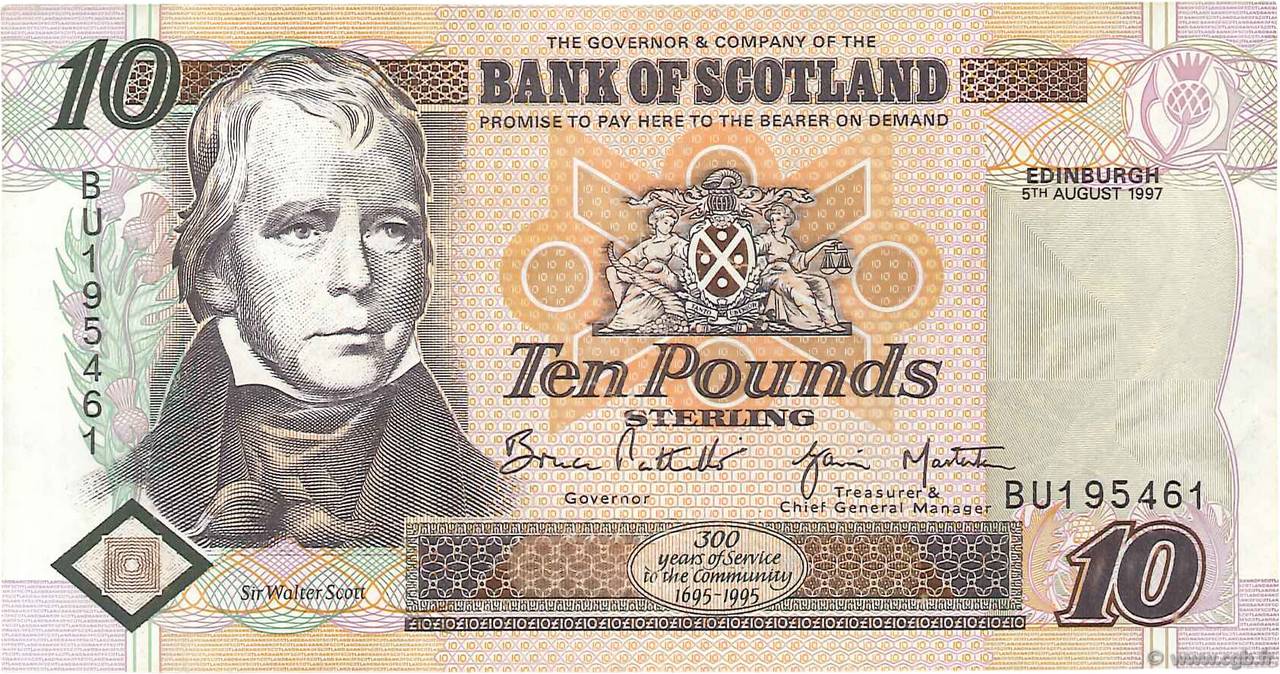 10 Pounds SCOTLAND  1997 P.120b XF