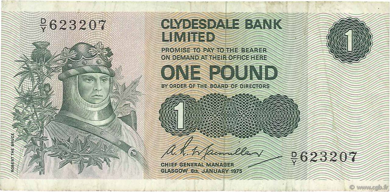 1 Pound SCOTLAND  1975 P.204c q.BB