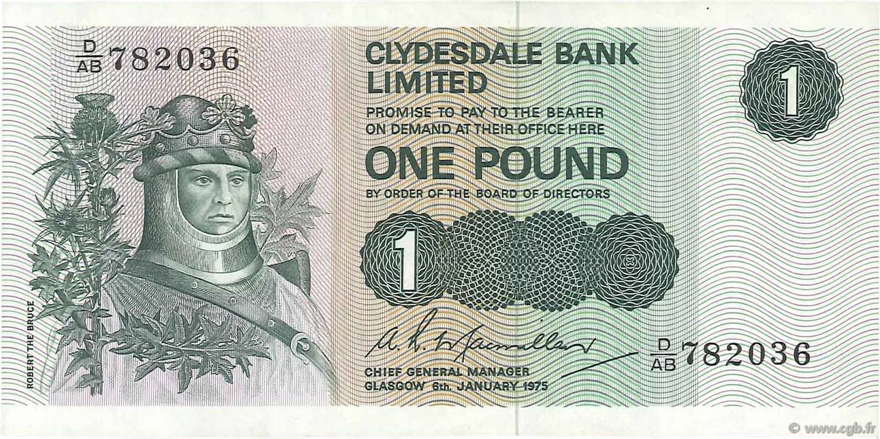 1 Pound SCOTLAND  1975 P.204c AU