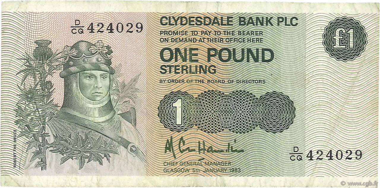 1 Pound SCOTLAND  1983 P.211b MB