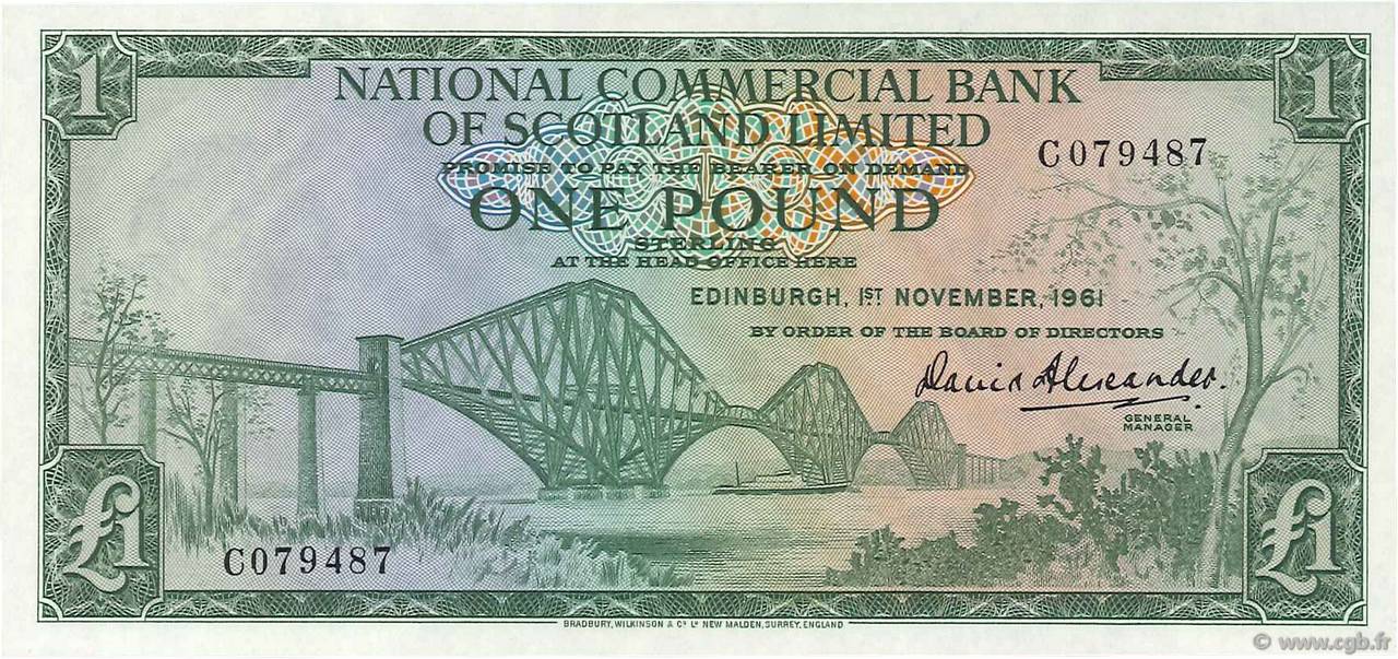 1 Pound SCOTLAND  1961 P.269a UNC