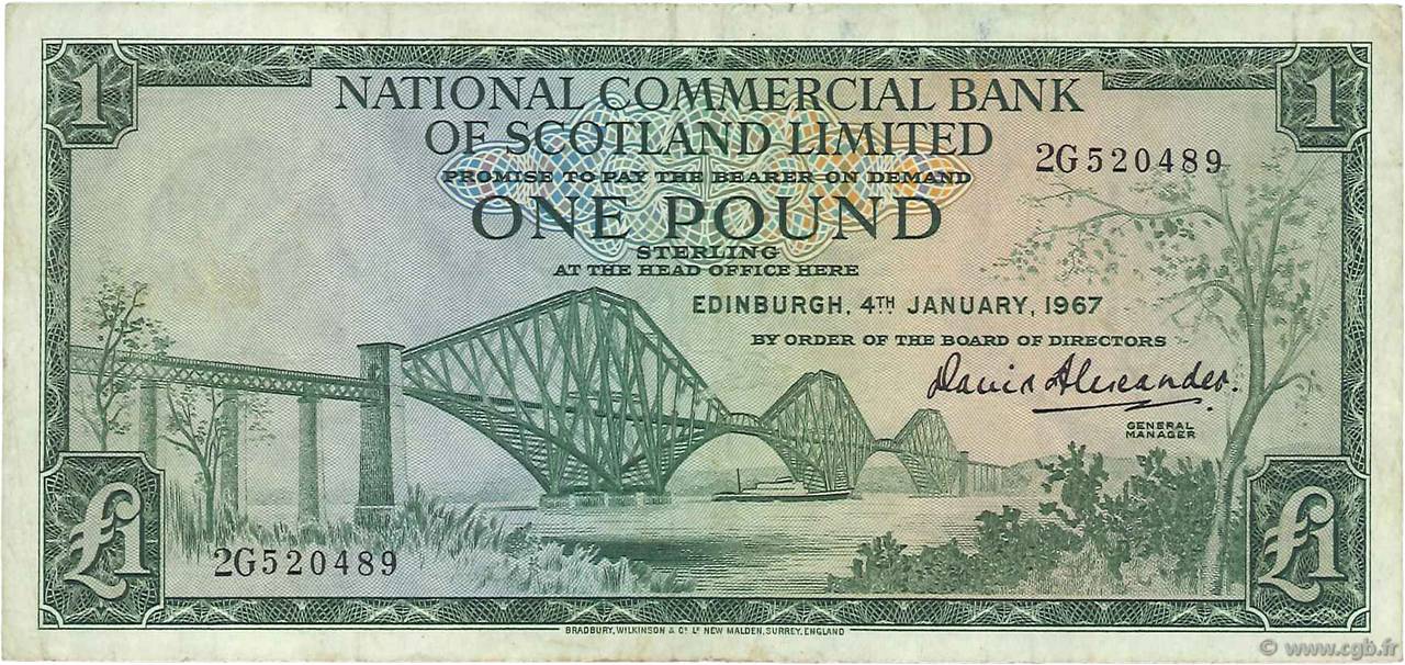 1 Pound SCOTLAND  1967 P.271a SS