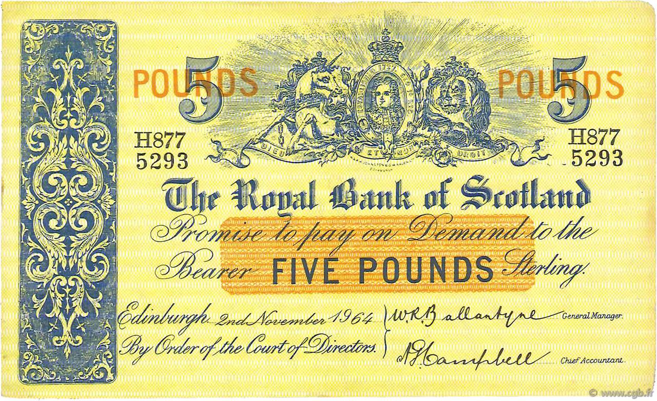 5 Pounds SCOTLAND  1964 P.326a SPL