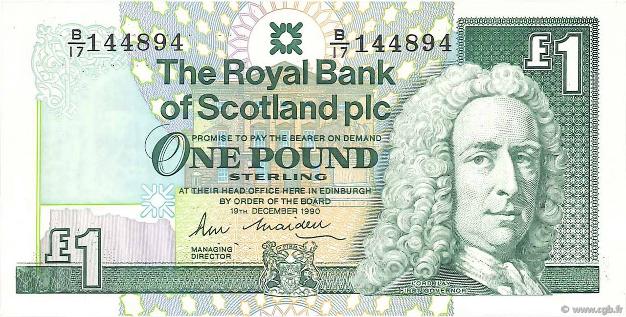 1 Pound SCOTLAND  1990 P.351a SC