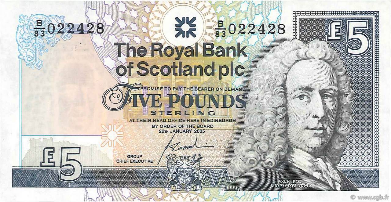 5 Pounds SCOTLAND  2005 P.352d FDC