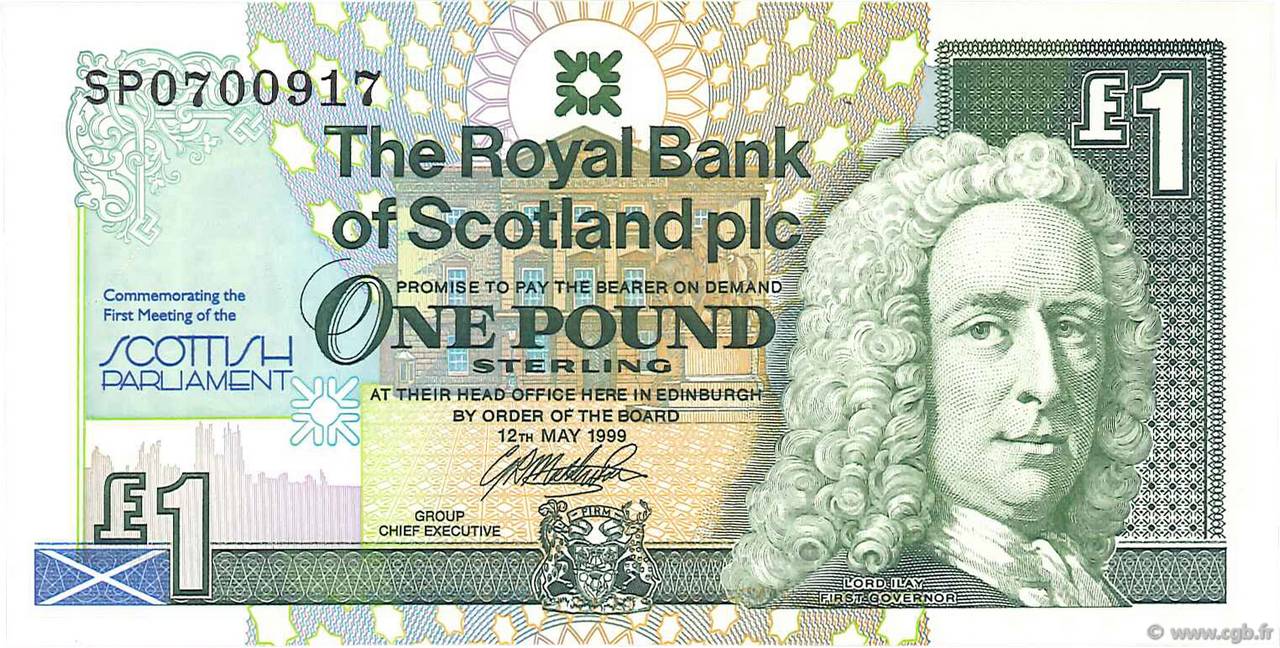 1 Pound SCOTLAND  1999 P.360 UNC