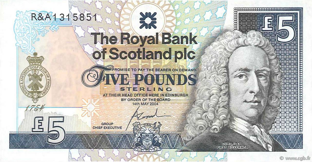 5 Pounds SCOTLAND  2004 P.363 ST