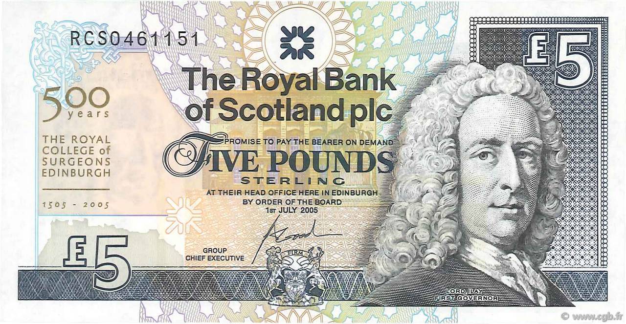 5 Pounds SCOTLAND  2005 P.364 ST