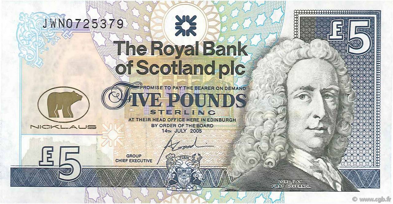 5 Pounds SCOTLAND  2005 P.365 SPL