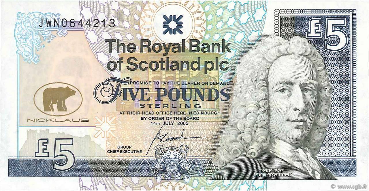 5 Pounds SCOTLAND  2005 P.365 FDC