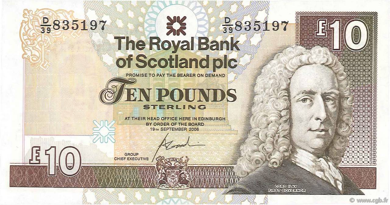10 Pounds SCOTLAND  2006 P.353b FDC