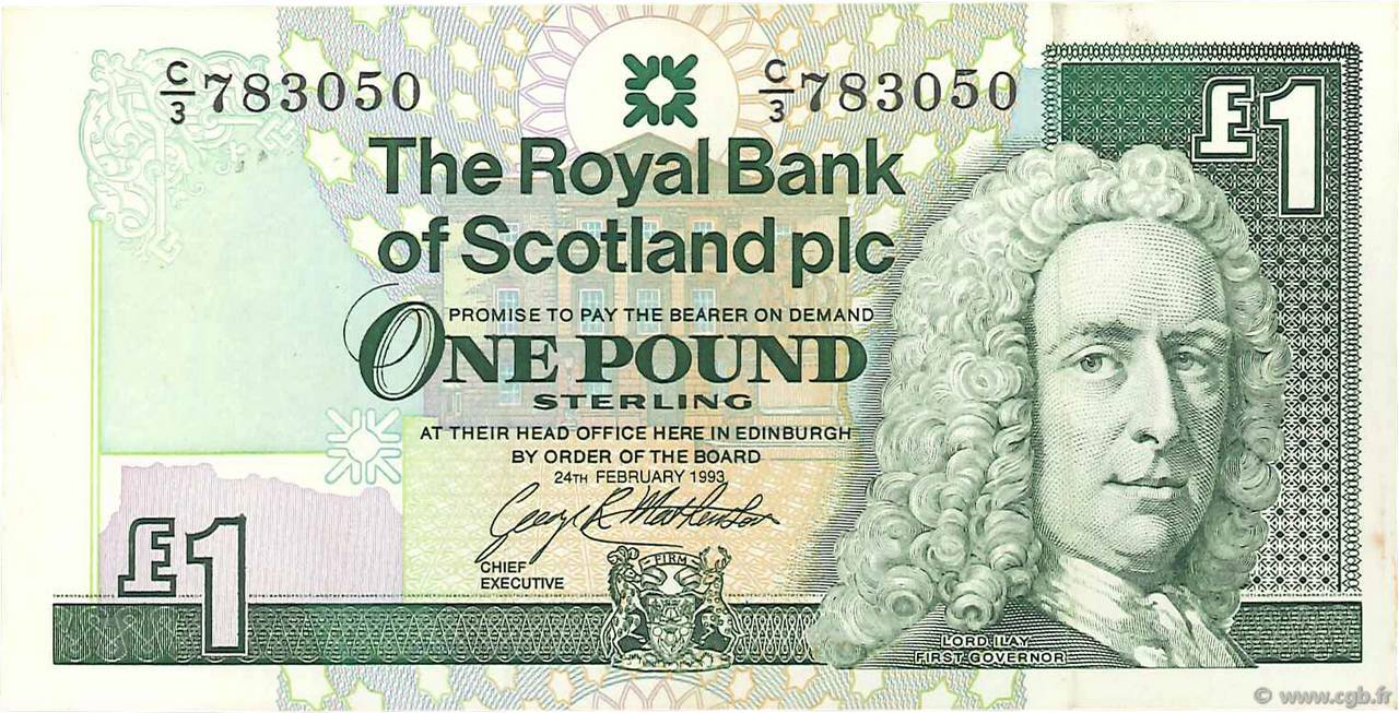 1 Pound SCOTLAND  1993 P.351c BB