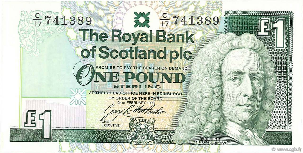 1 Pound SCOTLAND  1993 P.351c FDC