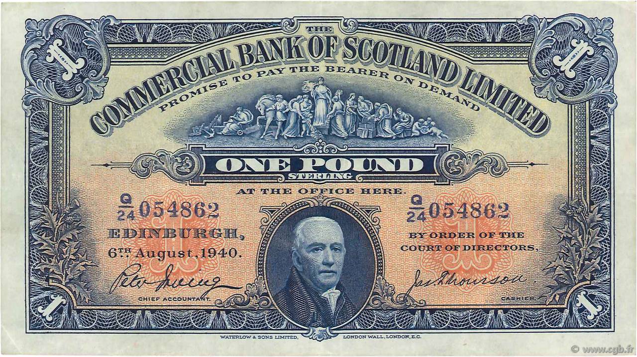 1 Pound SCOTLAND  1940 PS.331b VF+