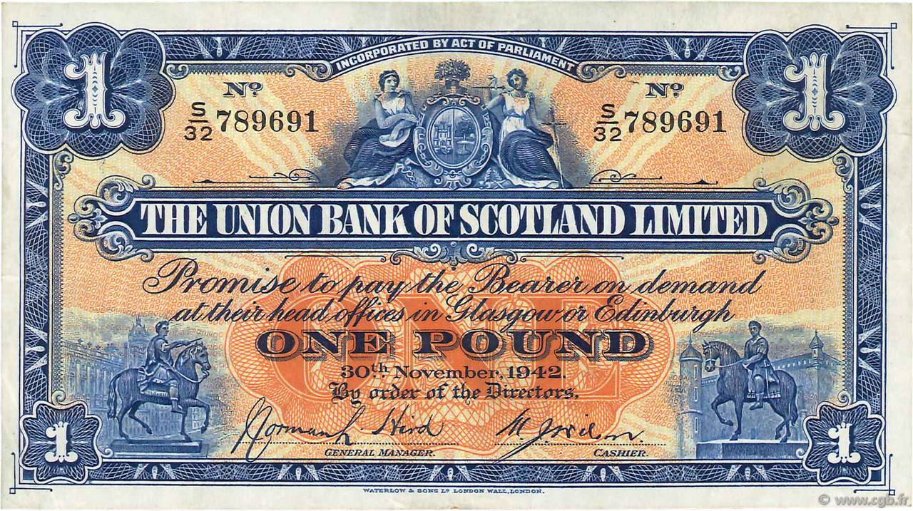 1 Pound SCOTLAND  1942 PS.815c SS