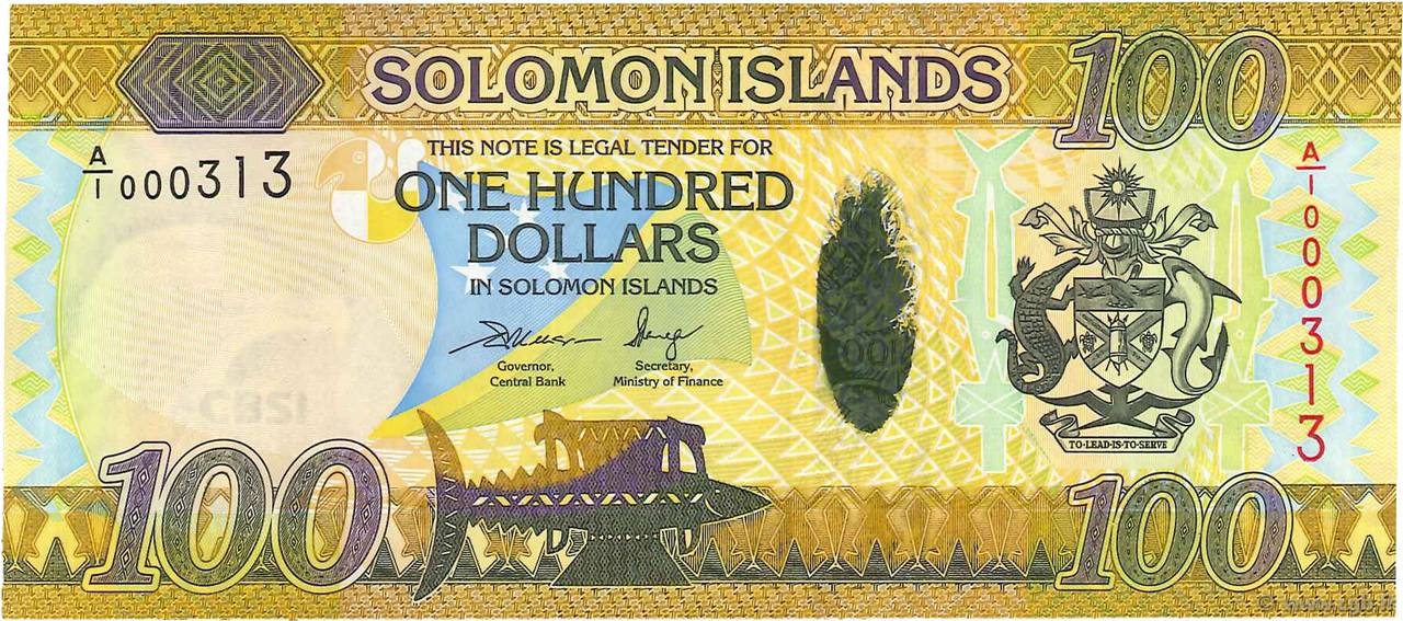100 Dollars SOLOMON ISLANDS  2015 P.36 UNC