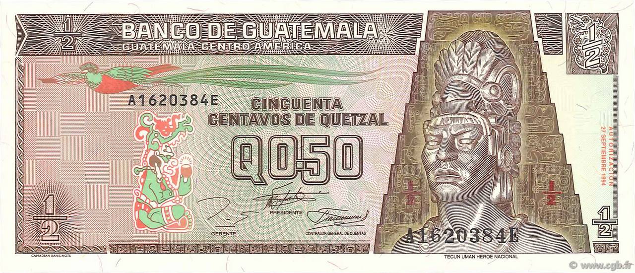 1/2 Quetzal GUATEMALA  1994 P.086b NEUF