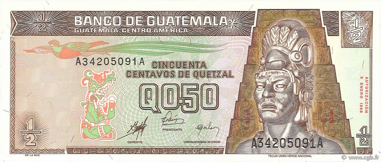 1/2 Quetzal GUATEMALA  1998 P.098 FDC